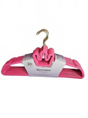 Juicy Couture Pink Crown Hangers 20 Pack Gold Hooks McBling Y2k Aesthetic Closet